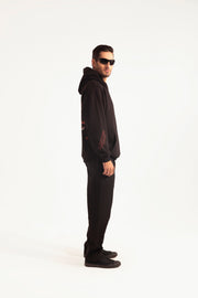 Midnight Black Hoodie - Premium Fleece Comfort - Jazbaat